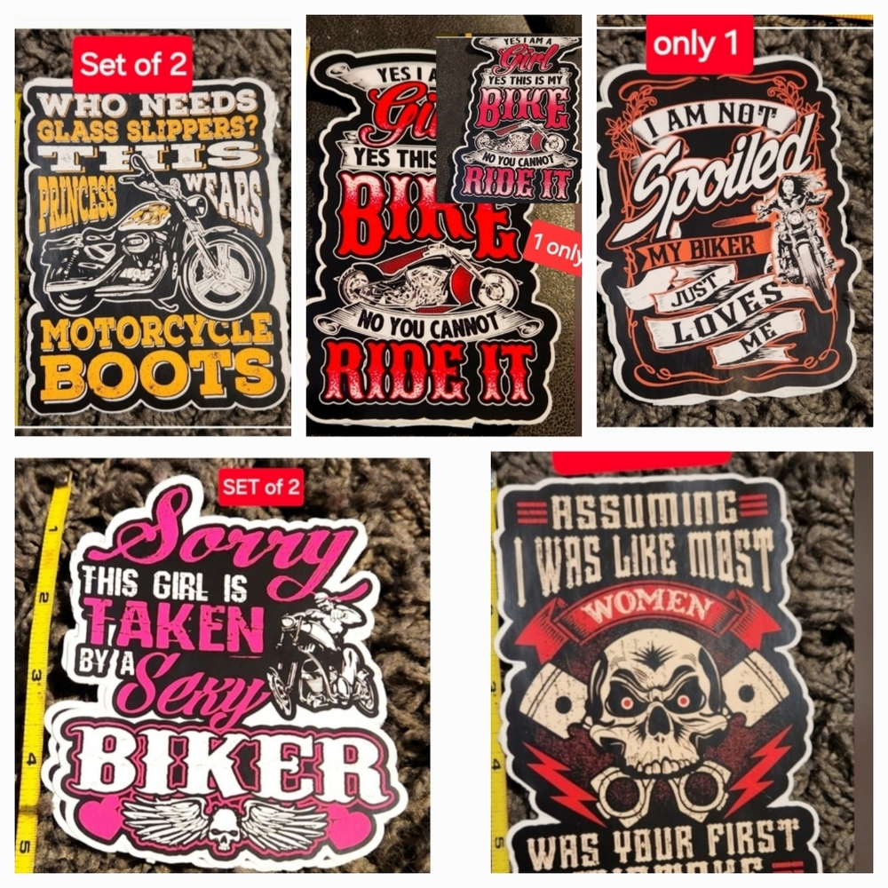 BUNDLE biker girls Sticker/Decals